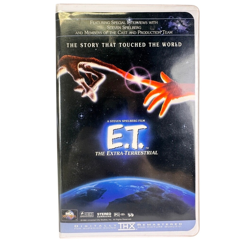 ET‎ The Extra Terrestrial VHS Movie Steven Spielberg Classic Sci Fi Film THX MCA